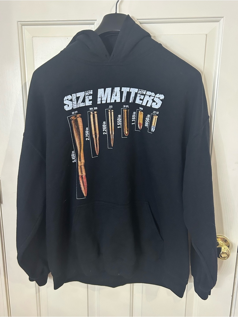 Grunt Style Men's Size XXL “Size Matters” Pullover Hoodie - Picture 2 of 9